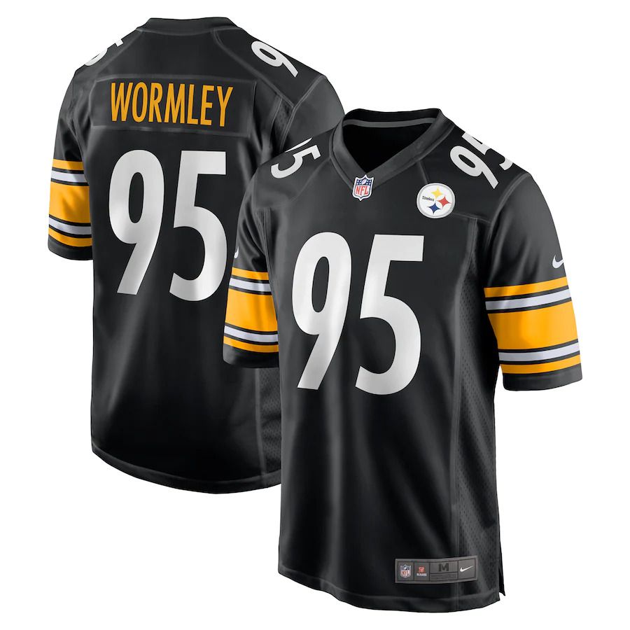 Men Pittsburgh Steelers #95 Chris Wormley Nike Black Game NFL Jersey->pittsburgh steelers->NFL Jersey